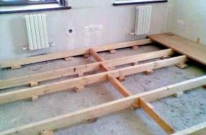 Деревянный пол по бетонному основанию: подготовка Укладка на клей, лаги, фа ... - фото